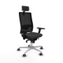 Chaise de Bureau avec Appui-tête Piqueras y Crespo 3D086G2 Noir