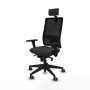Office Chair with Headrest Piqueras y Crespo 3D066G2 Black