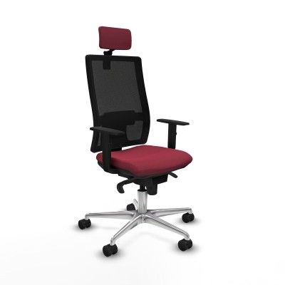 Chaise de Bureau avec Appui-tête Piqueras y Crespo 1D086N2 Bordeaux