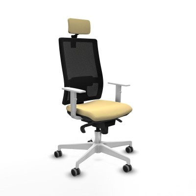 Office Chair with Headrest Piqueras y Crespo 4B026G2 Cream