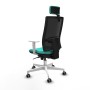 Office Chair with Headrest Piqueras y Crespo 4B026G2 Turquoise