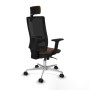 Chaise de Bureau avec Appui-tête Piqueras y Crespo 2D086N2 Noir Brun foncé