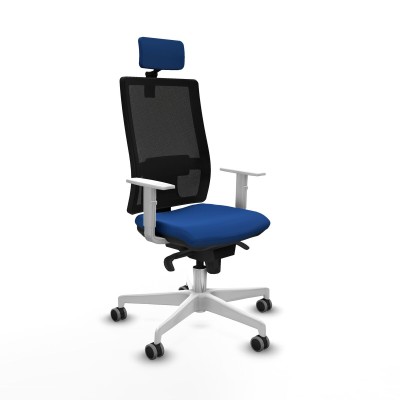 Chaise de Bureau avec Appui-tête Piqueras y Crespo 4B026G2 Bleu