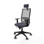 Office Chair with Headrest Horna Traslack Piqueras y Crespo 1D066G2 Dark grey