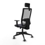Office Chair with Headrest Horna Traslack Piqueras y Crespo 1D066G2 Dark grey