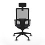 Office Chair with Headrest Horna Traslack Piqueras y Crespo 1D066G2 Dark grey