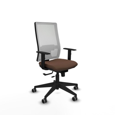 Chaise de Bureau Piqueras y Crespo 1D066G0 Blanc Brun foncé