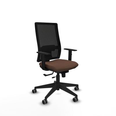 Chaise de Bureau Piqueras y Crespo 1D066G0 Noir Brun foncé