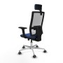 Office Chair with Headrest Horna Traslack Piqueras y Crespo 2D086G2 Navy Blue