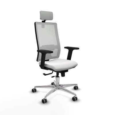 Chaise de Bureau avec Appui-tête Horna Traslack Piqueras y Crespo 2D086G2 Blanc