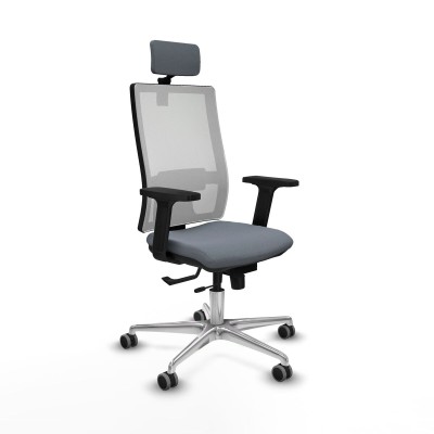 Chaise de Bureau avec Appui-tête Horna Traslack Piqueras y Crespo 2D086G2 Gris