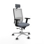 Chaise de Bureau avec Appui-tête Horna Traslack Piqueras y Crespo 2D086G2 Gris