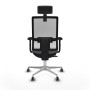 Office Chair with Headrest Horna Traslack Piqueras y Crespo 2D086G2 Grey