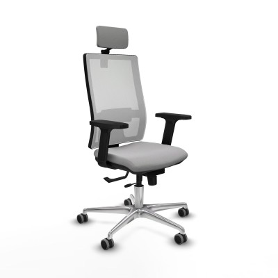 Chaise de Bureau avec Appui-tête Horna Traslack Piqueras y Crespo 2D086G2 Gris clair
