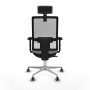 Office Chair with Headrest Horna Traslack Piqueras y Crespo 2D086G2 Light grey
