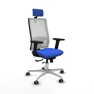 Chaise de Bureau avec Appui-tête Horna Traslack Piqueras y Crespo 2D086G2 Bleu