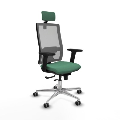 Chaise de Bureau avec Appui-tête Horna Traslack Piqueras y Crespo 2D086G2 Vert émeraude