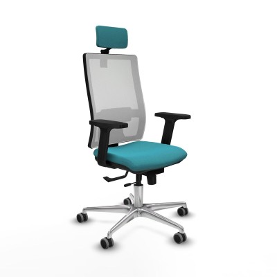 Chaise de Bureau avec Appui-tête Horna Traslack Piqueras y Crespo 2D086G2 Turquoise