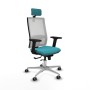 Chaise de Bureau avec Appui-tête Horna Traslack Piqueras y Crespo 2D086G2 Turquoise