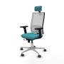 Chaise de Bureau avec Appui-tête Horna Traslack Piqueras y Crespo 2D086G2 Turquoise