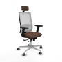 Chaise de Bureau avec Appui-tête Horna Traslack Piqueras y Crespo 2D086G2 Brun foncé