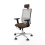 Chaise de Bureau avec Appui-tête Horna Traslack Piqueras y Crespo 2D086G2 Brun foncé