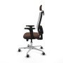 Chaise de Bureau avec Appui-tête Horna Traslack Piqueras y Crespo 2D086G2 Brun foncé