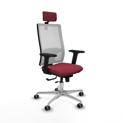 Office Chair with Headrest Horna Traslack Piqueras y Crespo 2D086G2 Maroon