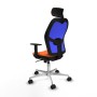 Office Chair with Headrest Piqueras y Crespo 1D086N2 Orange