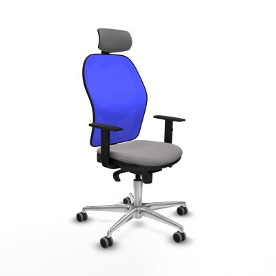 Chaise de Bureau avec Appui-tête Piqueras y Crespo 1D086G2 Gris