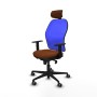 Office Chair with Headrest Piqueras y Crespo 1D036G2 Blue Brown