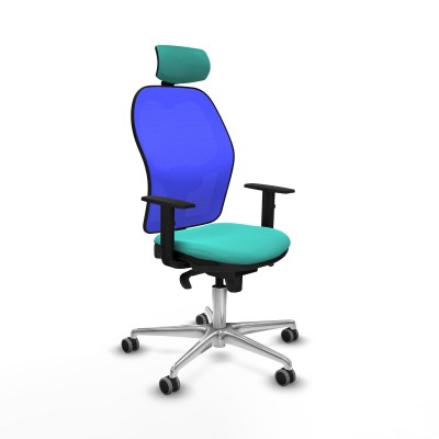 Office Chair with Headrest Piqueras y Crespo 1D086G2 Turquoise
