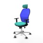 Office Chair with Headrest Piqueras y Crespo 1D086G2 Turquoise