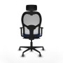 Chaise de Bureau avec Appui-tête Piqueras y Crespo 1D036G2 Bleu