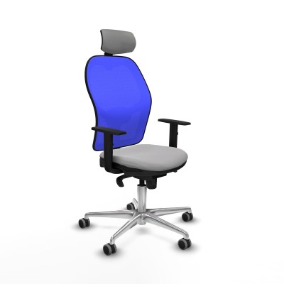 Office Chair with Headrest Piqueras y Crespo 1D086G2 Light grey