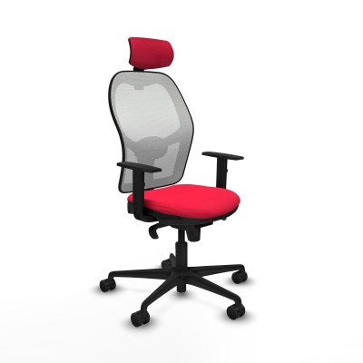 Office Chair with Headrest Piqueras y Crespo 1D036N2 Red