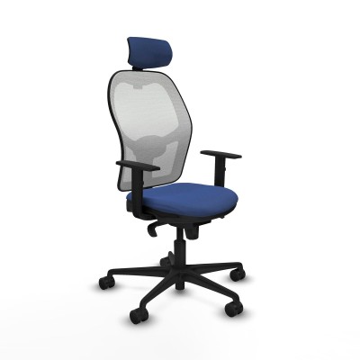 Office Chair with Headrest Piqueras y Crespo 1D036N2 Navy Blue