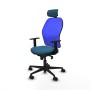 Office Chair with Headrest Piqueras y Crespo 1D036N2 Blue Petroleum green
