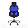 Office Chair with Headrest Piqueras y Crespo 1D036N2 Blue Petroleum green