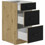 Kitchen furniture Black noir Matte back 40 cm