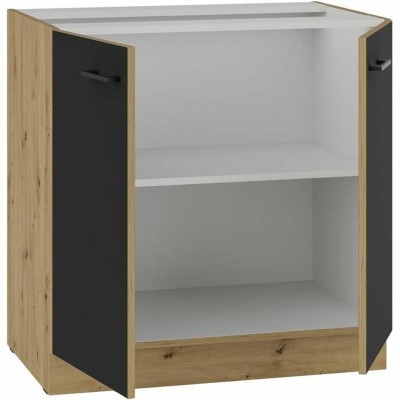Meuble de cuisine Noir noir Noir mat 80 cm