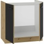 Sink unit cupboard Black noir Matte back 80 cm