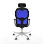 Office Chair with Headrest Piqueras y Crespo 1D086G2 Navy Blue