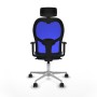 Office Chair with Headrest Piqueras y Crespo 1D086N2 Navy Blue