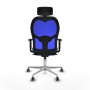 Office Chair with Headrest Piqueras y Crespo 1D086G2 Blue Petroleum green