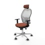 Office Chair with Headrest Piqueras y Crespo 1D086G2 White Brown