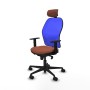 Chaise de Bureau avec Appui-tête Piqueras y Crespo 1D036N2 Bleu Marron