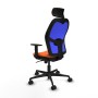 Office Chair with Headrest Piqueras y Crespo 1D036N2 Orange