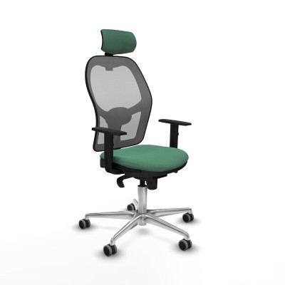Office Chair with Headrest Piqueras y Crespo 1D086G2 Emerald Green