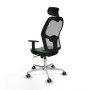 Office Chair with Headrest Piqueras y Crespo 1D086G2 Emerald Green